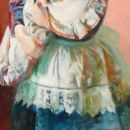 Ritratto Della Figlia Dell'Artista Julia Con Una Bambola Jacek Malczewski jml89 quadro stampato su tela