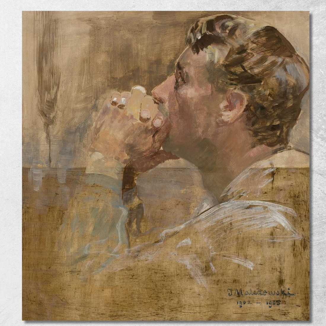 Uomo Che Prega Jacek Malczewski jml98 quadro stampato su tela