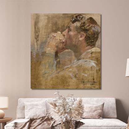 Uomo Che Prega Jacek Malczewski jml98 quadro stampato su tela