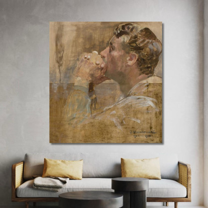 Uomo Che Prega Jacek Malczewski jml98 quadro stampato su tela