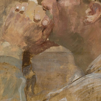 Uomo Che Prega Jacek Malczewski jml98 quadro stampato su tela