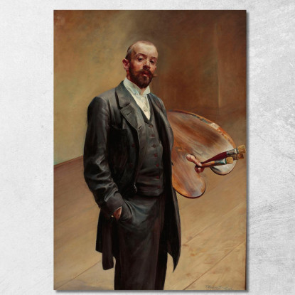 Autoritratto Con Tavolozza Jacek Malczewski jml114 quadro stampato su tela