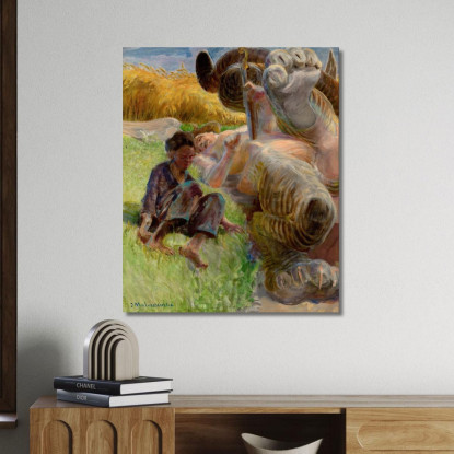 Pastorello E Un'Arpia Jacek Malczewski jml116 quadro stampato su tela