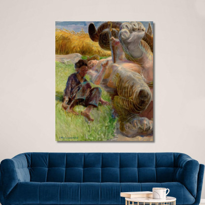 Pastorello E Un'Arpia Jacek Malczewski jml116 quadro stampato su tela