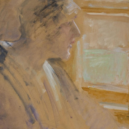 Schizzo Di Una Donna Alla Finestra Jacek Malczewski jml118 quadro stampato su tela