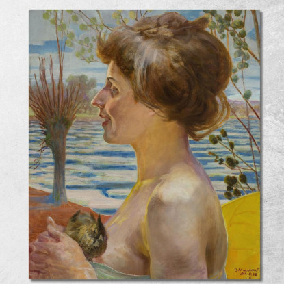 Primavera Jacek Malczewski jml125 quadro stampato su tela