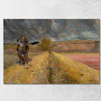 Sant'Agnese Jacek Malczewski jml126 quadro stampato su tela