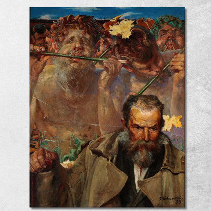 Storia Di Una Canzone Ritratto Di Adam Asnyk Jacek Malczewski jml128 quadro stampato su tela