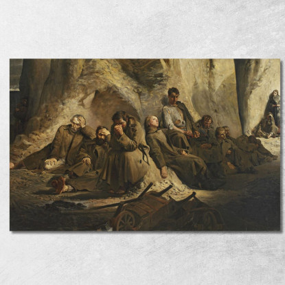 Domenica In Miniera (Riposo In Miniera) Jacek Malczewski jml132 quadro stampato su tela