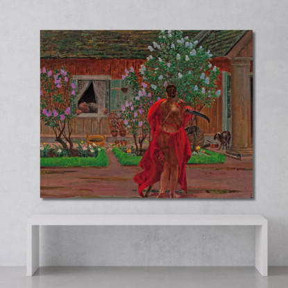 Thanatos Jacek Malczewski jml133 quadro stampato su tela