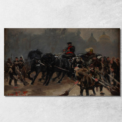 Arriva Lo Zar Jacek Malczewski jml135 quadro stampato su tela