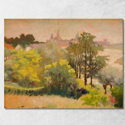Veduta Di Cracovia Da Zwierzyniec Jacek Malczewski jml141 quadro stampato su tela