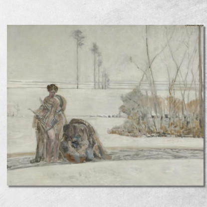 Paesaggio Invernale 2 Jacek Malczewski jml143 quadro stampato su tela