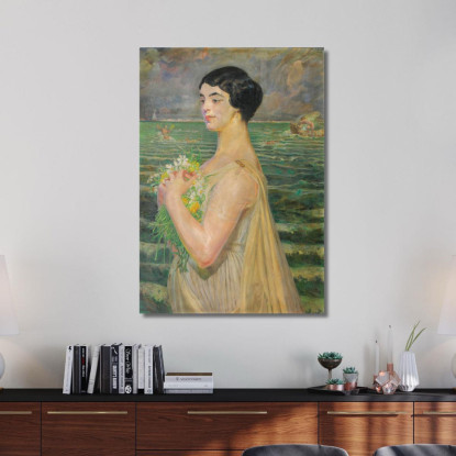 Donna Al Mare Jacek Malczewski jml146 quadro stampato su tela