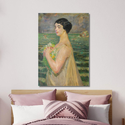 Donna Al Mare Jacek Malczewski jml146 quadro stampato su tela