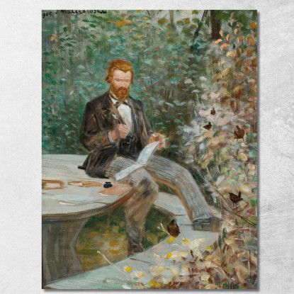 Ritratto Di Adolf Dygasinski Jacek Malczewski jml155 quadro stampato su tela