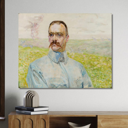 Ritratto Del Brigadiere Jozef Pilsudski Jacek Malczewski jml156 quadro stampato su tela
