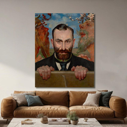 Ritratto Di Feliks Jasienski Jacek Malczewski jml159 quadro stampato su tela