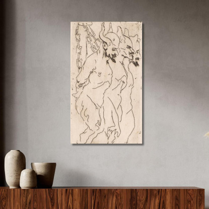 Satire. Una Caricatura Di Malczewski Jacek Malczewski jml172 quadro stampato su tela