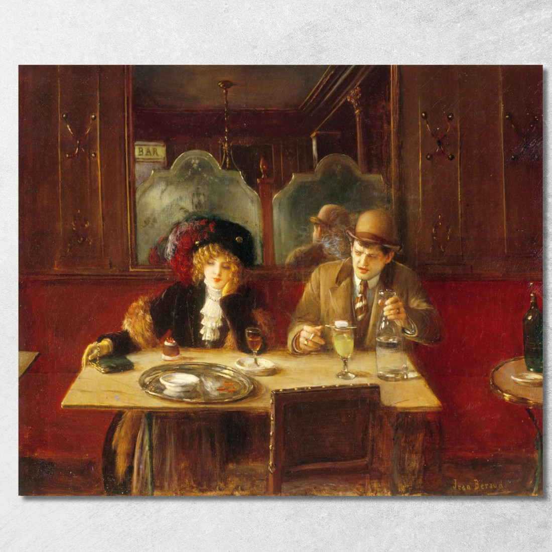 Al Bar Chiamato Assenzio Jean Béraud jbr3 quadro stampato su tela