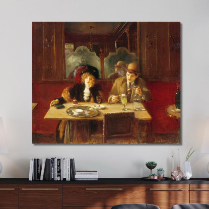 Al Bar Chiamato Assenzio Jean Béraud jbr3 quadro stampato su tela