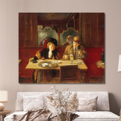 Al Bar Chiamato Assenzio Jean Béraud jbr3 quadro stampato su tela