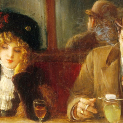 Al Bar Chiamato Assenzio Jean Béraud jbr3 quadro stampato su tela