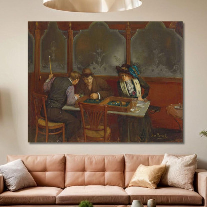 Al Bar Jean Béraud jbr4 quadro stampato su tela