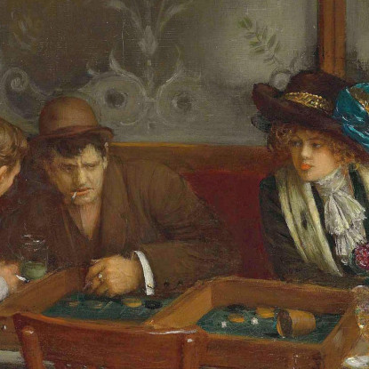 Al Bar Jean Béraud jbr4 quadro stampato su tela
