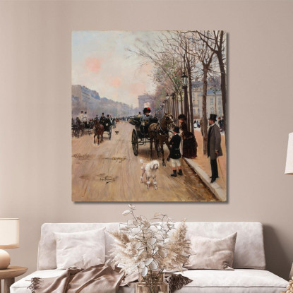 Champs Élysées Jean Béraud jbr10 quadro stampato su tela