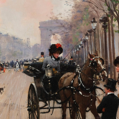 Champs Élysées Jean Béraud jbr10 quadro stampato su tela