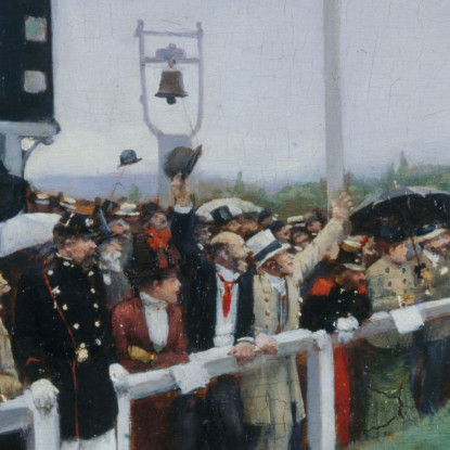 Gare A Longchamp Con Arrivo Al Traguardo Jean Béraud jbr14 quadro stampato su tela