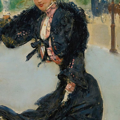 Elegante Di Fronte Al Grand Palais Sul Ponte Alexandre Iii Jean Béraud jbr18 quadro stampato su tela