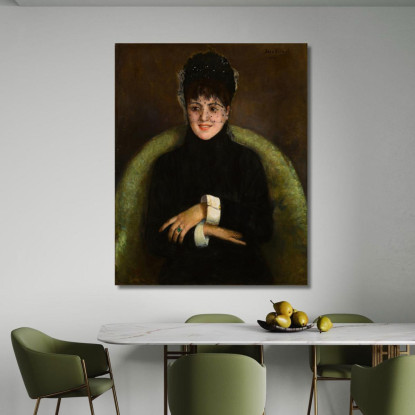 Elegante Allo Smeraldo Jean Béraud jbr19 quadro stampato su tela