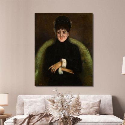 Elegante Allo Smeraldo Jean Béraud jbr19 quadro stampato su tela