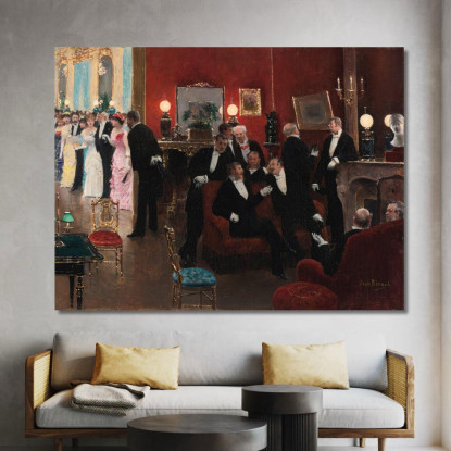 La Reception Jean Béraud jbr39 quadro stampato su tela