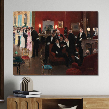 La Reception Jean Béraud jbr39 quadro stampato su tela