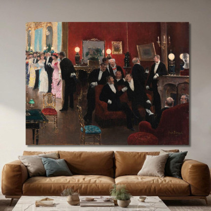 La Reception Jean Béraud jbr39 quadro stampato su tela
