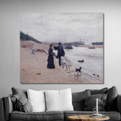 Le Rive Della Senna Jean Béraud jbr68 quadro stampato su tela