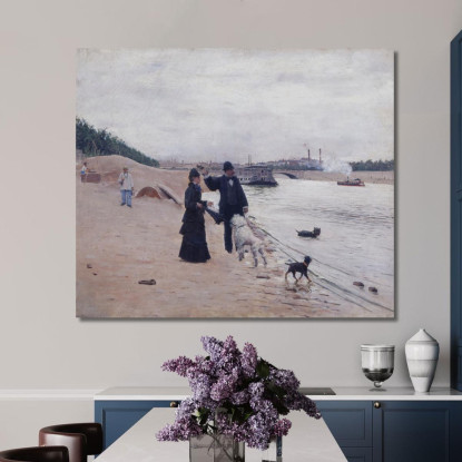 Le Rive Della Senna Jean Béraud jbr68 quadro stampato su tela