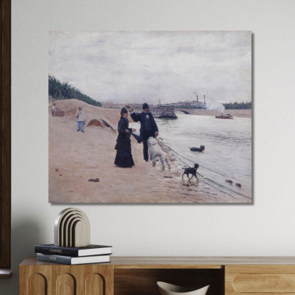 Le Rive Della Senna Jean Béraud jbr68 quadro stampato su tela