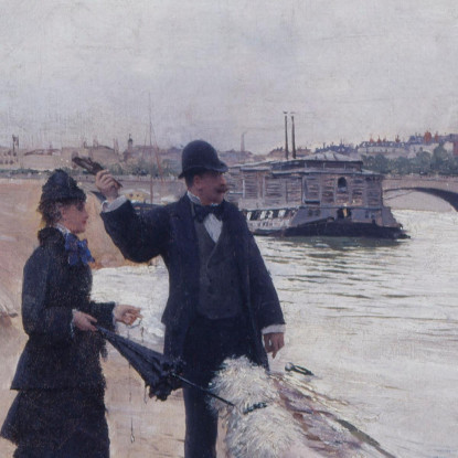 Le Rive Della Senna Jean Béraud jbr68 quadro stampato su tela
