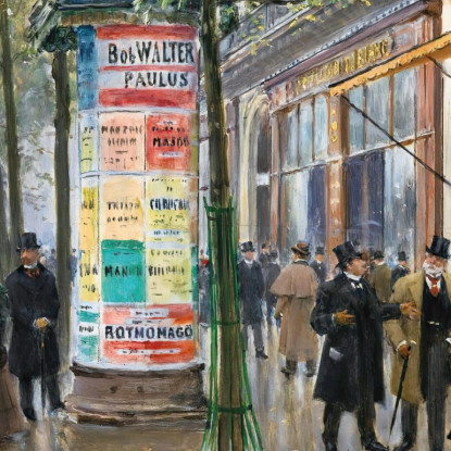 Café Americano Dei Grands Boulevards Jean Béraud jbr71 quadro stampato su tela