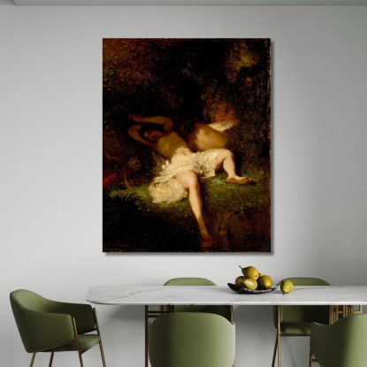 Diana Riposa Jean-François Millet jfm12 quadro stampato su tela