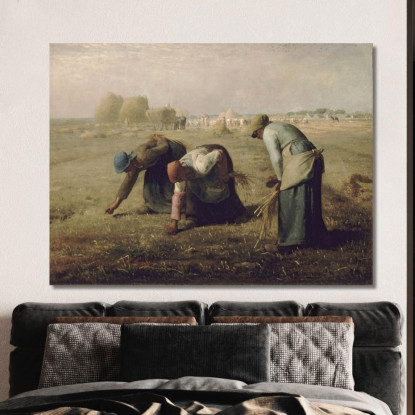 Spigolatrici Jean-François Millet jfm19 quadro stampato su tela