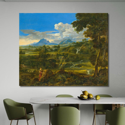 Paesaggio Con Pastori Jean-François Millet jfm27 quadro stampato su tela