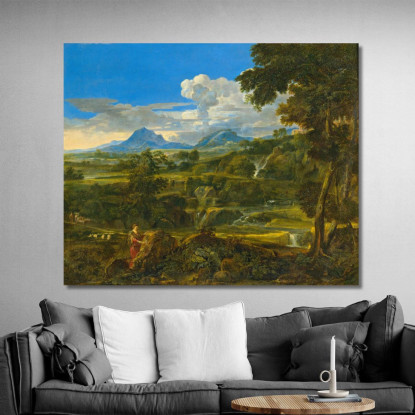 Paesaggio Con Pastori Jean-François Millet jfm27 quadro stampato su tela