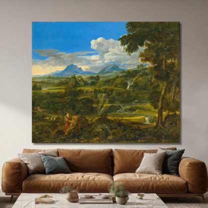 Paesaggio Con Pastori Jean-François Millet jfm27 quadro stampato su tela