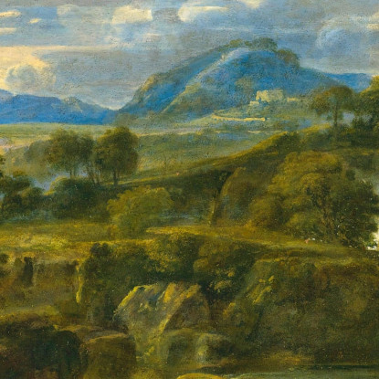 Paesaggio Con Pastori Jean-François Millet jfm27 quadro stampato su tela
