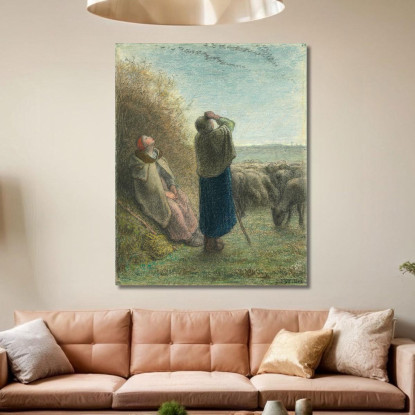 Il Passaggio Delle Oche Selvatiche Jean-François Millet jfm29 quadro stampato su tela